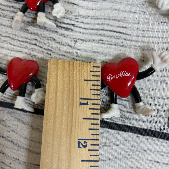 16 Assorted Vintage Valentine Hearts Man Novelty Gift LOT 1 3/4" tall - Picture 5 of 9